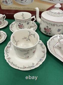 American Girl SAMANTHA TEA SET Tea Pot Cups Saucers Sugar Bowl Creamer Platter