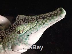 Animals & Co. Hand Painted Art Pottery Alligator Teapot, Signed 1984, No 740
