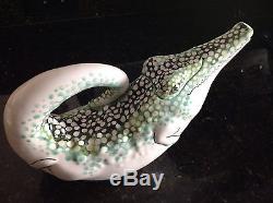 Animals & Co. Hand Painted Art Pottery Alligator Teapot, Signed 1984, No 740