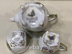 Anna Weatherley Tea Set Tea Pot + Sugar Bowl + Creamer