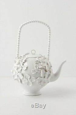 Anthropologie Climbing Prim rose Floral Teapot Flowers Tea Pot Home Shabby Decor