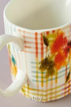 Anthropologie Leighton Floral Watercolor Teapot Creamer & Sugar Pot Set