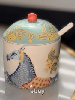 Anthropologie Paige Gemmel Eastern Animal Kitchen Tea Pot Set Mug Sugar & Spoon