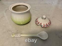 Anthropologie Teapot Creamer and Sugar Bowl Set with Spoon NWT