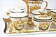 Antiquetea Cup Set Gold Designed By European Artrans Tray, Saucer, Tea Pot, Style