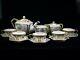 Antique 1918 Noritake Tea Set Teapot Creamer Sugar 5 Cups & Saucers Gold
