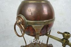 Antique 19th C English Tinned Copper Samovar Hot Water Tea Urn Regency 1810