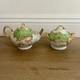 Antique 19th C. T & V Limoges Hand Painted Floral Teapot & Sugar Bowl Signed