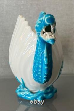 Antique 19th c. English Porcelain Tea Pot Sea Monster Dragon Scallop Shell