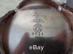 Antique 4pc Meriden Silver Co. Silverplate Tea Set Pot Cream Sugar Waste #2024