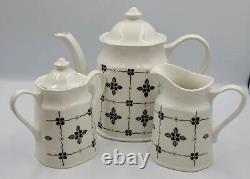 Antique 5 Piece Royal Staffordshire Meakin Teapot Sugar Creamer Set England