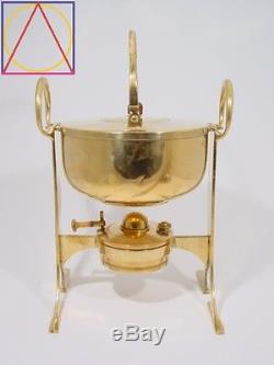 Antique ART NOUVEAU brass TEAPOT design J. EISENLOEFFEL tea kettle burner MUSEUM