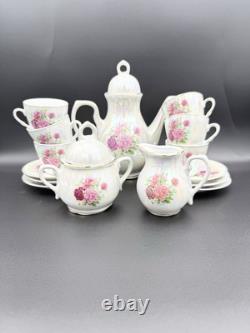 Antique Chinese Fine Porcelain Pearlescent Complete 17-Piece Tea Set