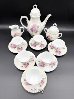 Antique Chinese Fine Porcelain Pearlescent Complete 17-Piece Tea Set