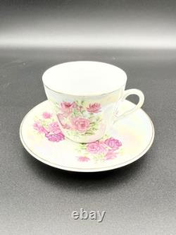 Antique Chinese Fine Porcelain Pearlescent Complete 17-Piece Tea Set