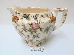 Antique Chintz Japan Hand painted Tea Pot with Sugar and Creamer