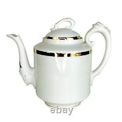 Antique Circa 1800s D&C France Limoges Fine Porcelain 24kt Gold Gilt Trim Teapot