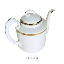 Antique Circa 1800s D&C France Limoges Fine Porcelain 24kt Gold Gilt Trim Teapot
