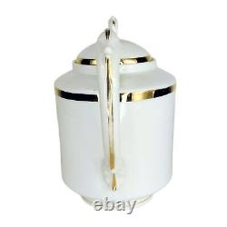 Antique Circa 1800s D&C France Limoges Fine Porcelain 24kt Gold Gilt Trim Teapot
