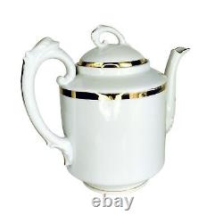 Antique Circa 1800s D&C France Limoges Fine Porcelain 24kt Gold Gilt Trim Teapot