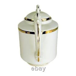 Antique Circa 1800s D&C France Limoges Fine Porcelain 24kt Gold Gilt Trim Teapot