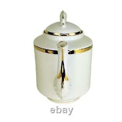 Antique Circa 1800s D&C France Limoges Fine Porcelain 24kt Gold Gilt Trim Teapot