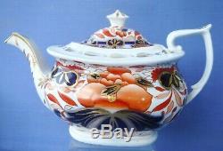 Antique Coalport Japan Imari Tea Set, with Teapot c. 1810