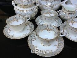 Antique Coalport Tea Set Rococo Regence John Rose Duck Neck Teapot