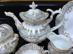 Antique Coalport Tea Set Rococo Regence John Rose Duck Neck Teapot