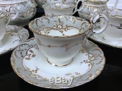 Antique Coalport Tea Set Rococo Regence John Rose Duck Neck Teapot