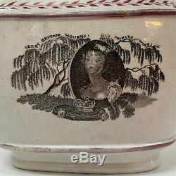 Antique Commemorative Teapot Princess Charlotte c1817 Lustreware Sunderland