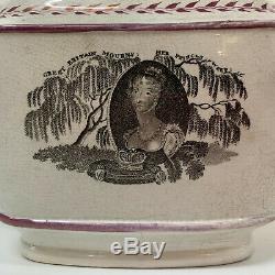 Antique Commemorative Teapot Princess Charlotte c1817 Lustreware Sunderland