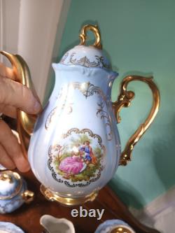 Antique Cottage Core Mayer Wiesau Bavaria 24K Gold Gilt Tea Set Child Demitasse