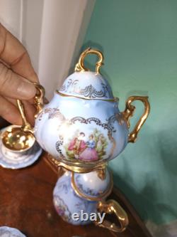 Antique Cottage Core Mayer Wiesau Bavaria 24K Gold Gilt Tea Set Child Demitasse