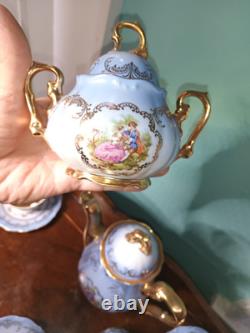 Antique Cottage Core Mayer Wiesau Bavaria 24K Gold Gilt Tea Set Child Demitasse