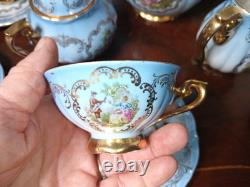 Antique Cottage Core Mayer Wiesau Bavaria 24K Gold Gilt Tea Set Child Demitasse