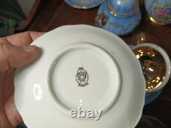 Antique Cottage Core Mayer Wiesau Bavaria 24K Gold Gilt Tea Set Child Demitasse