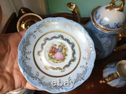 Antique Cottage Core Mayer Wiesau Bavaria 24K Gold Gilt Tea Set Child Demitasse