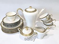 Antique Edelstein German 21 Peice Coffee Pot Set Creamer Sugar Cups Saucers Etc