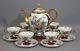 Antique French Limoges Porcelain Teapot Teacup Saucer Teaset Or Chocolate Set