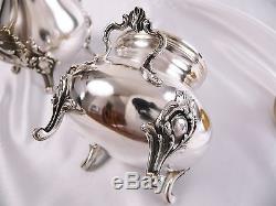 Antique French Sterling Silver Tea or Coffee set 1 teapot 1 sugar bowl in case