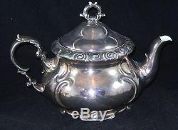 Antique German Porcelain Silver Overlay Plates Teapot Sugar Creamer Cup Saucer