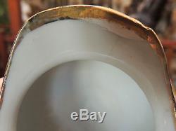 Antique HAND PAINTED Tea Set -Tea Pot, Sugar Creamer 6 Saucers Cups PTD INSIDE