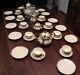 Antique Hertel Jacob Bavaria Porcelain Silver Overlay Coffee And Tea Set 39pc