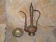 Antique India Brass Collectible Gennie, Tea Pot, Pitcher, Ewer Set 3 Pieces