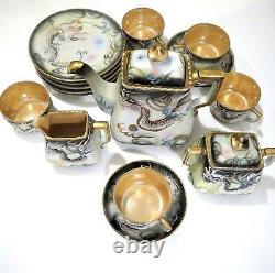 Antique Japanese Dragonware Hinode Teapot Tea Set