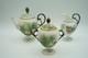 Antique Japanese Porcelain Tea Set With Sugar Bowl, Creamer And Pot