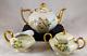 Antique La Seynie Limoges Pp France Cream/sugar Withz. S. &c Bavaria Teapot
