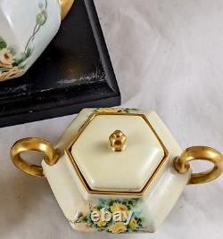 Antique LA SEYNIE Limoges PP France Cream/Sugar withZ. S. &C Bavaria Teapot