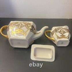 Antique Lenox Belleek Art Deco MSC Tee Set Includes Tea Pot & Creamer